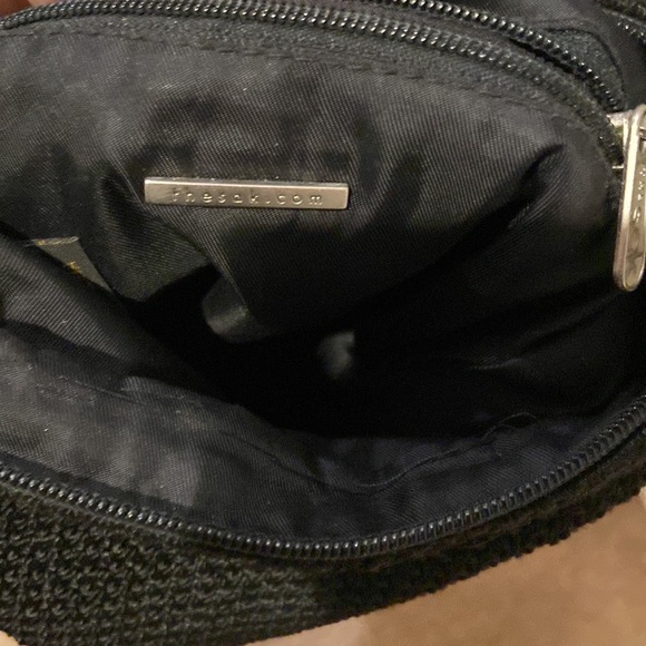 The Sak Black Crocheted Shoulder Bag, Boho, Gently Used Condition, nice size - Picture 7 of 14